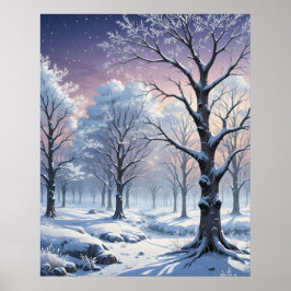 Winterherrschaftsmalerei Poster
