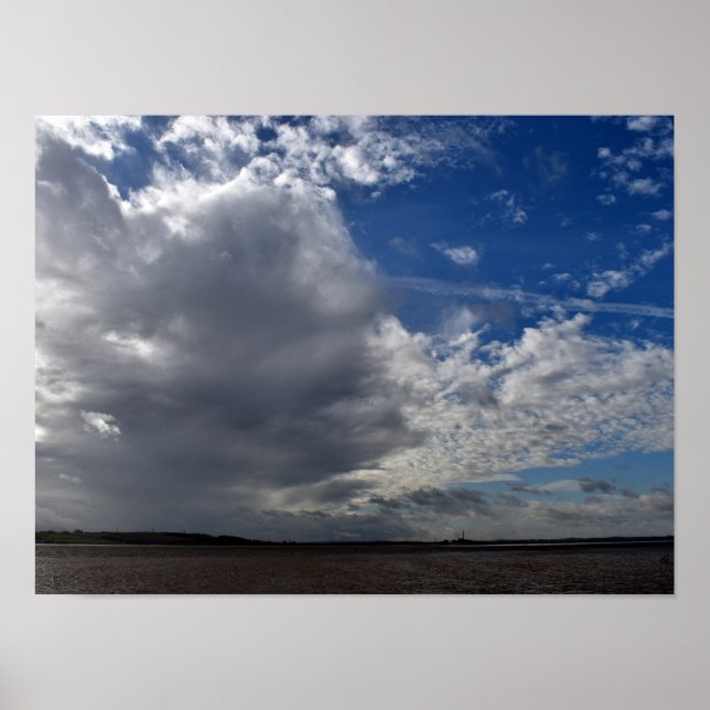 Winterhimmel mit Wolke Poster (Vorne)