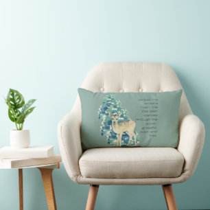 Winterhirsch im Schnee – Wildlife-Kunst-Homedekor Lendenkissen