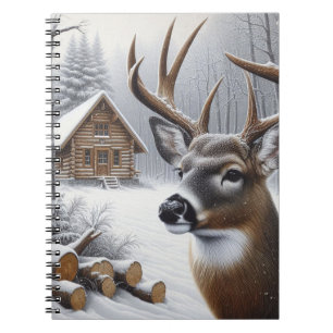 Winterhirsche/Buckkunst Notizblock
