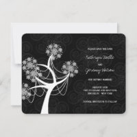 Winterhochzeit der Blume Snow Save the Date