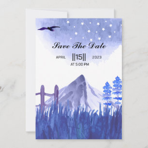 Winterhochzeit Einladung Karte Bergwelt