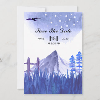 Winterhochzeit Einladung Karte Bergwelt
