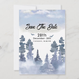 Winterhochzeit Einladungen Kartendesign bunt