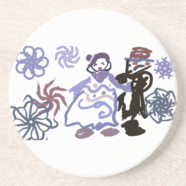 Winterhochzeit  getränkeuntersetzer (Vorne)