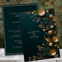 Winterhochzeit Goldene Zapfen Grüne Tannennadeln