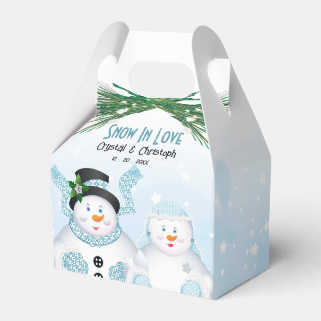 Winterhochzeit in der Liebe Geschenkschachtel (Vorderseite)