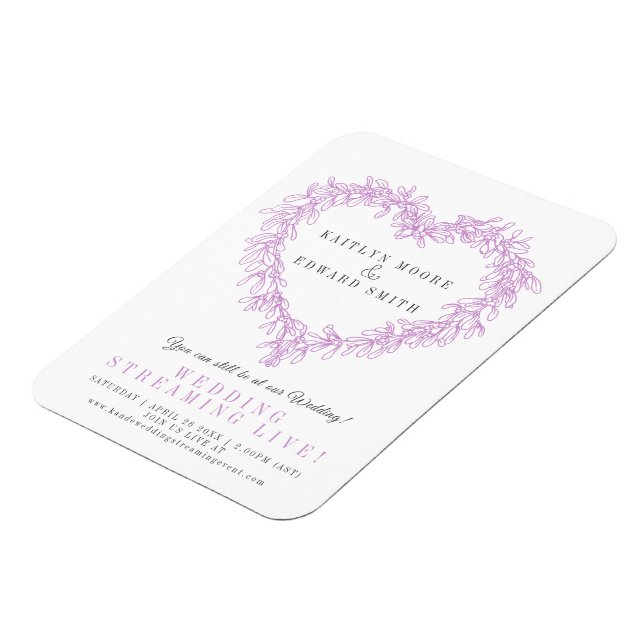 Winterhochzeit in Mistletoe lila Livestream Magnet (Linke Seite)