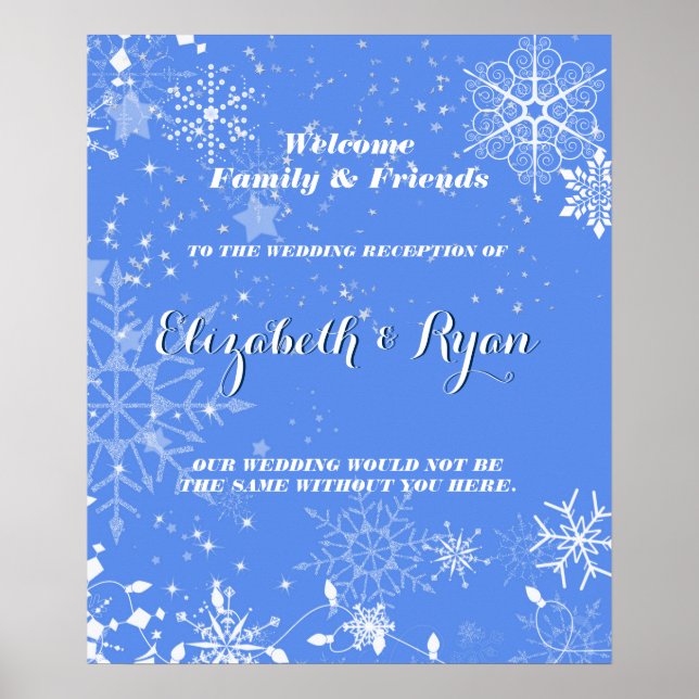 Winterhochzeit, individuelles Hochzeitstipendium Poster (Vorne)