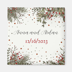 Winterhochzeit Inspirierende Eleganz Modern Magnet
