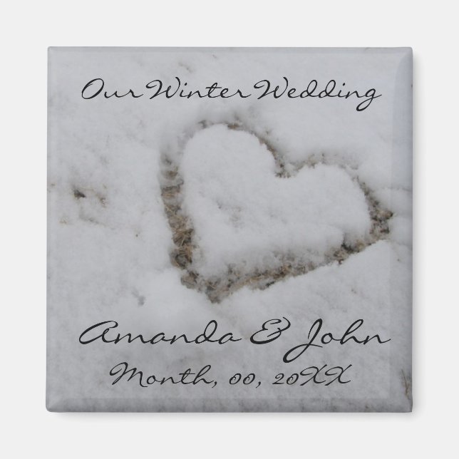 Winterhochzeit Magnet (Vorne)
