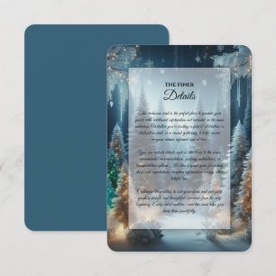 Winterhochzeit mit Frosted Pines in Winter Glow Begleitkarte