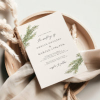 Winterhochzeit mit Minimalistischem Pine Tree