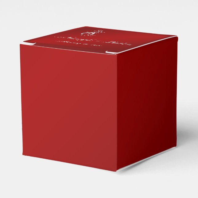 Winterhochzeit mit Rot und Weiß Geschenkschachtel (Vorderseite)