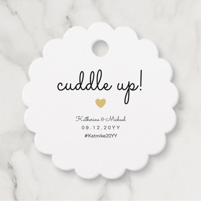 Winterhochzeit oder Schwärmen Geschenkanhänger (Vorderseite)