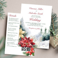 Winterhochzeit Poinsettia Kiefer alle in einer Vor