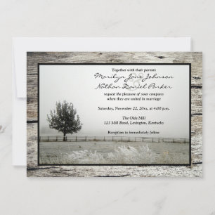 Winterhochzeit   Rustikaler Frost   Nebel   Baum   Einladung