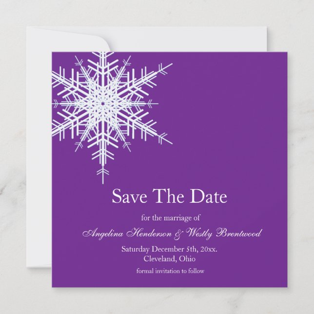 Winterhochzeit Save the Date (Vorderseite)