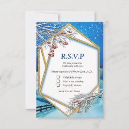 Winterhochzeitfantasie RSVP Karte
