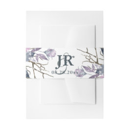 Winterhochzeitmonogramm Einladungsbanderole