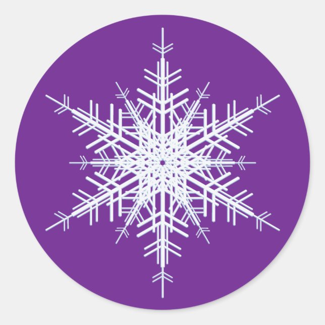 Winterhochzeitsticker Runder Aufkleber (Vorderseite)