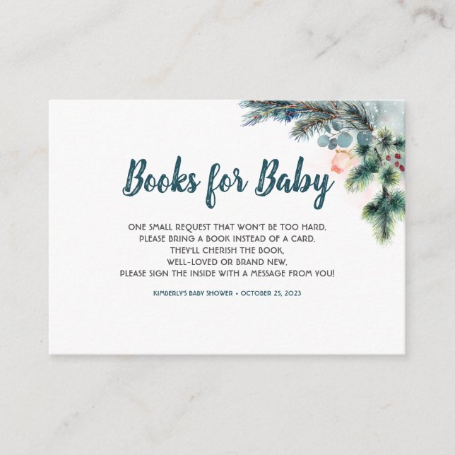 Winterholzbücher für Kinder Begleitkarte (Vorderseite)