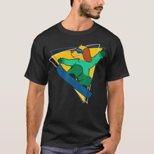 Winterhund auf Snowboard Snowboarden T-Shirt
