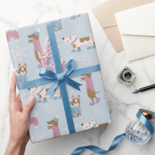 Winterhunde Geschenkpapier