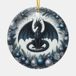 Winterhüter des Kranzes Keramik Ornament