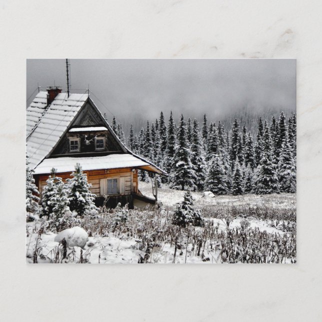 Winterhütte. Postkarte (Vorderseite)