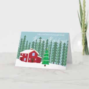Winterillustration Feiertagskarte