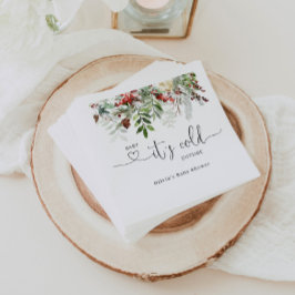 Winterimmergrüne Babydusche Serviette