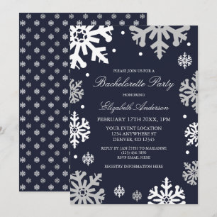 Winterischer Junggeselinnen-Abschied Einladung