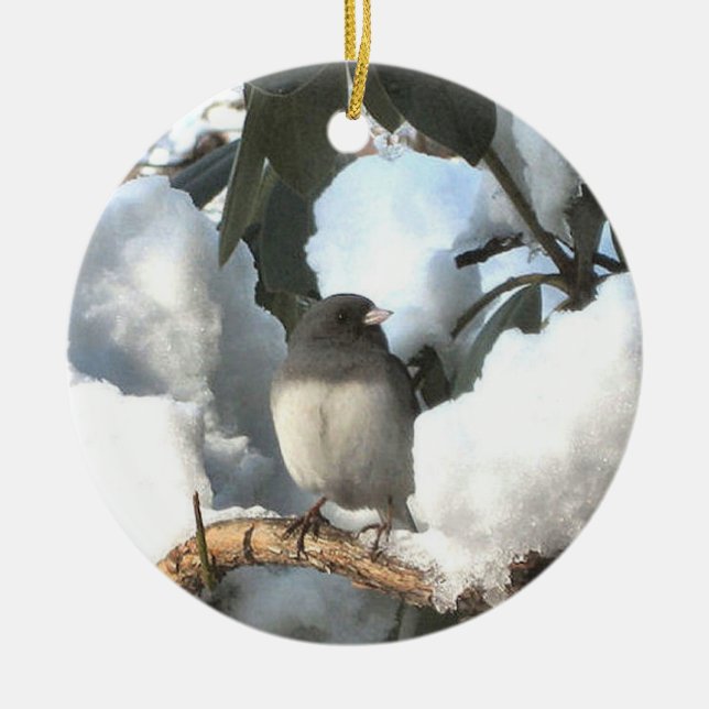 WinterJunco Keramikornament (Vorne)
