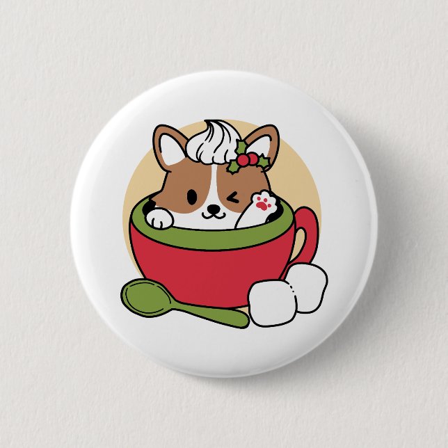 Winterkakaoglas - Niedlicher Hund im Design von Ta Button (Vorderseite)