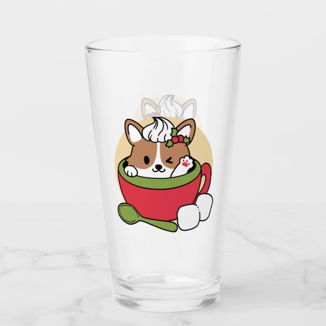 Winterkakaoglas - Niedlicher Hund im Design von Ta Glas (Vorderseite)