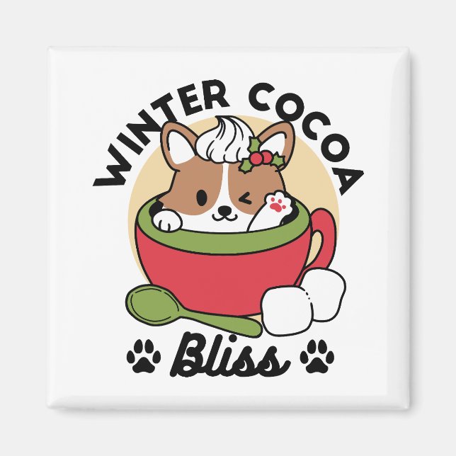Winterkakaoglas - Niedlicher Hund im Design von Ta Magnet (Vorne)