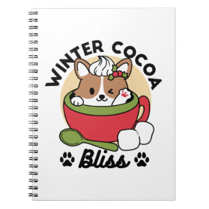 Winterkakaoglas - Niedlicher Hund im Design von Ta Notizblock