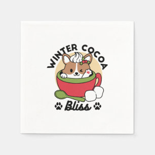 Winterkakaoglas - Niedlicher Hund im Design von Ta Serviette