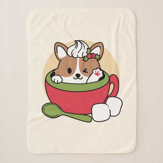 Winterkakaoglas - Niedlicher Hund im Design von Ta Sherpadecke (Vorderseite)
