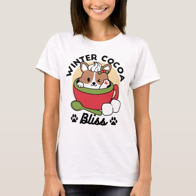 Winterkakaoglas - Niedlicher Hund im Design von Ta T-Shirt (Vorderseite)