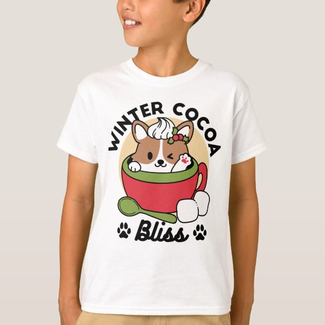 Winterkakaoglas - Niedlicher Hund im Design von Ta T-Shirt (Vorderseite)