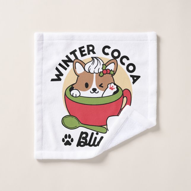 Winterkakaoglas - Niedlicher Hund im Design von Ta Waschlappen (Waschlappen)