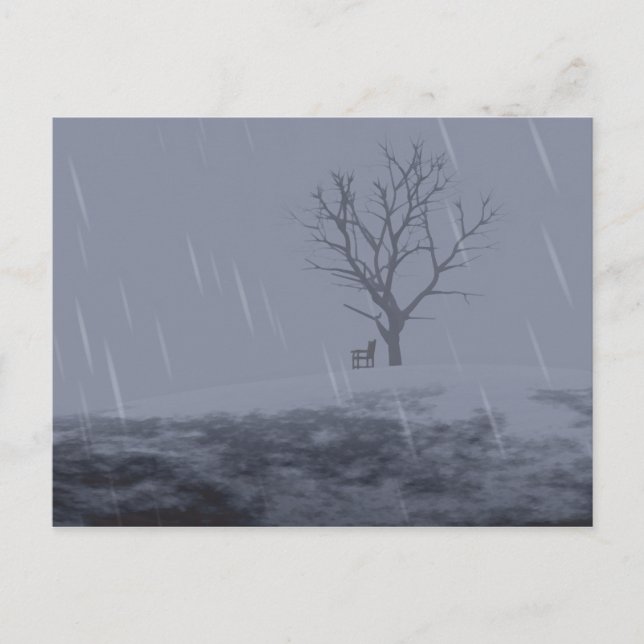 Winterkalte Postkarte (Vorderseite)