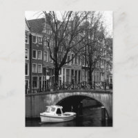Winterkanal-Szene in Amsterdam
