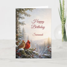 Winterkardinale Eleganter Geburtstag