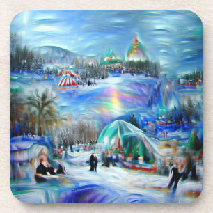 Winterkarneval Getränkeuntersetzer
