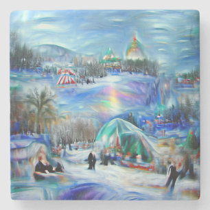 Winterkarneval Steinuntersetzer