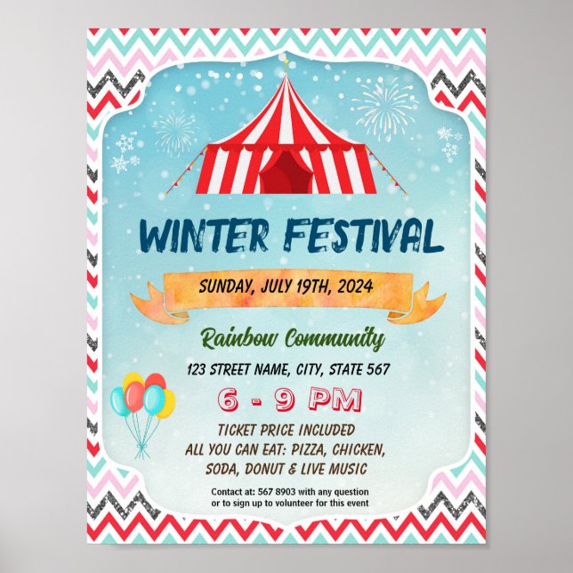 Winterkarnevalfestival Flyer Poster (Vorne)