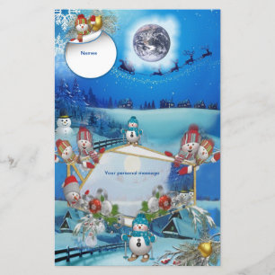 Winterkarte für das neue Jahr 2023 Briefpapier